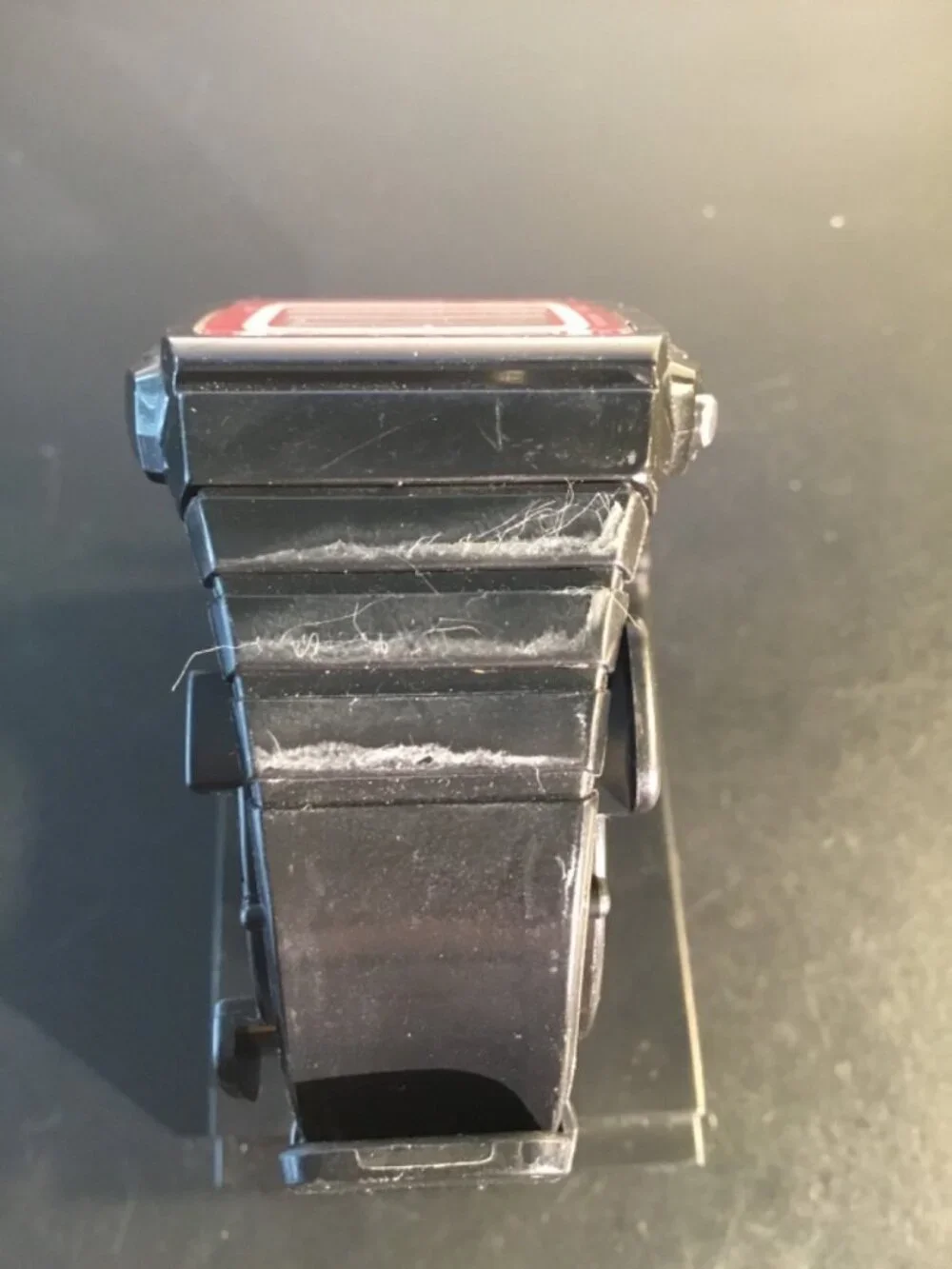 Casio W‑215H Black/Red Digital Watch – Rare Trim – Tested – Works Great